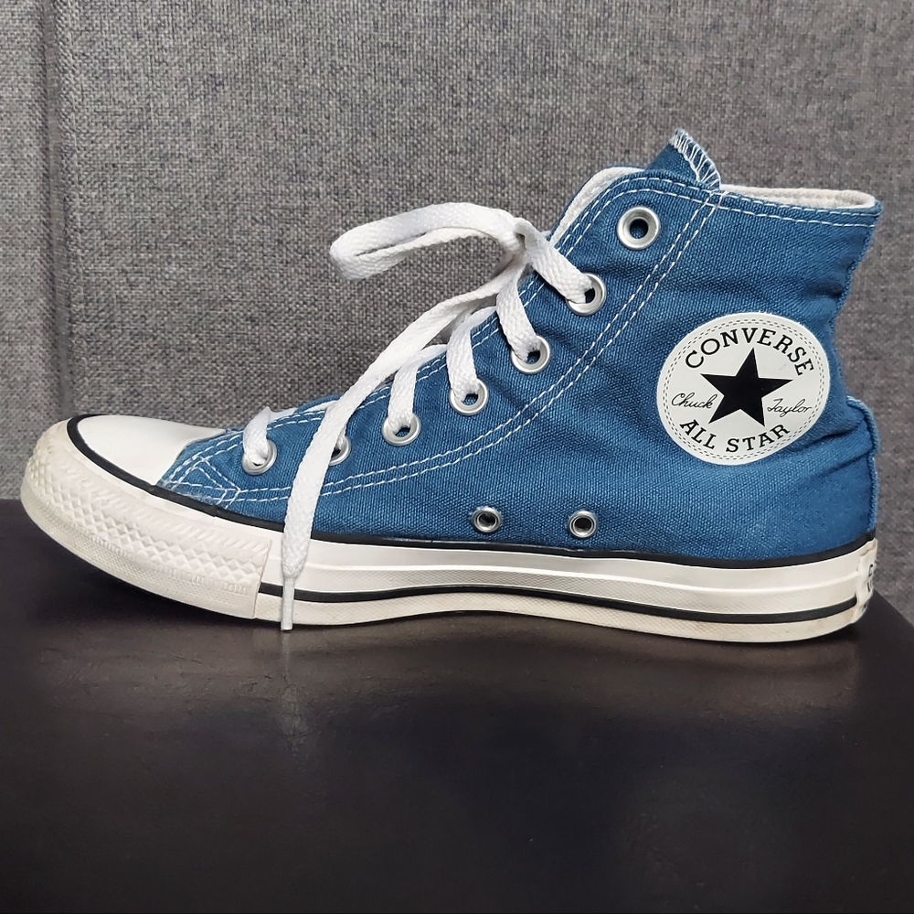 Converse Chuck Taylor All Star Hi Top Blue Womens 7 - Picture 2 of 10